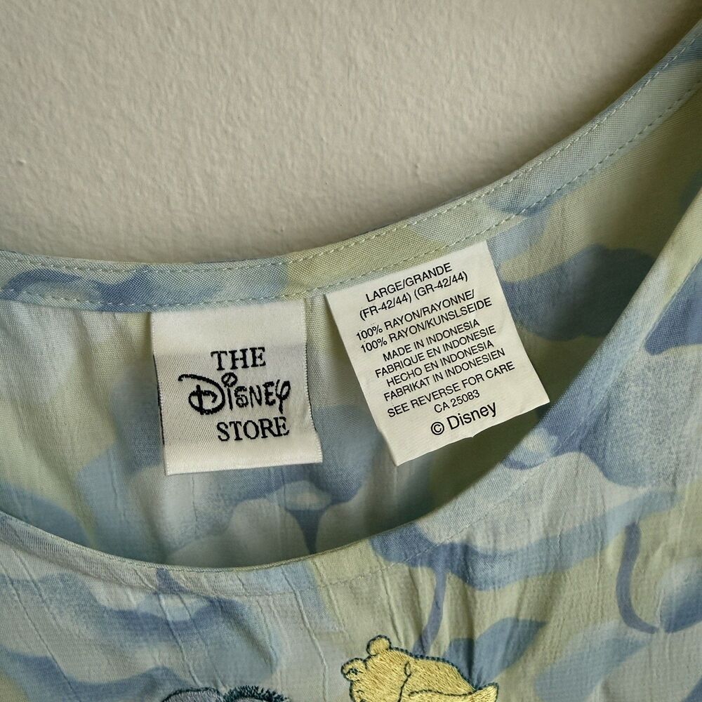 Vintage 90s Disney Winnie The Pooh Floral Maxi Dress Sleeveless Whimsical L - Picture 2 of 5